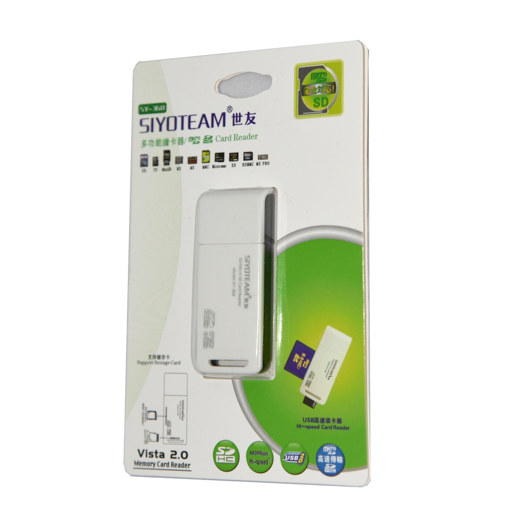 LECTEUR CARTE MEMOIRE USB SIYOTEAM SY-368