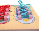 JOUET EN BOIS POUR APPRENDRE A NOUER DES LACETS DE CHAUSSURES 3 A 6 ANS