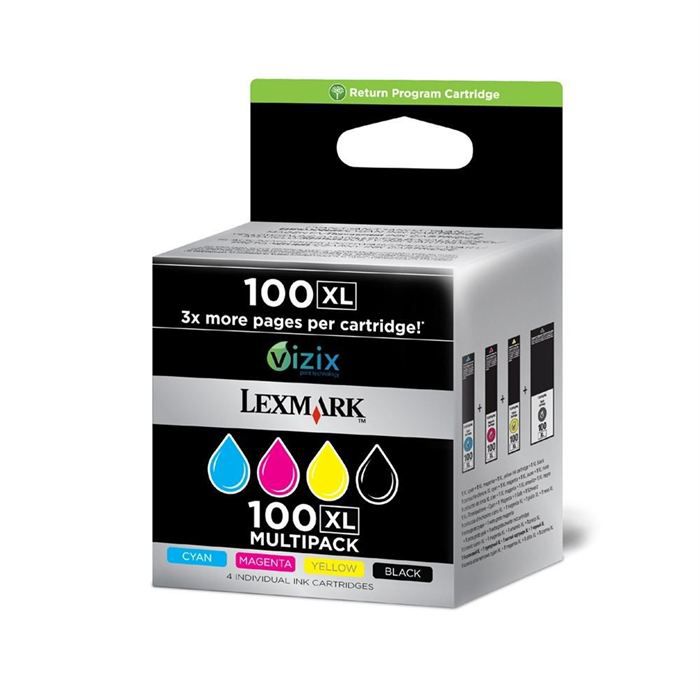 PACK CARTOUCHE IMPRIMANTE LEXMARK 100XL