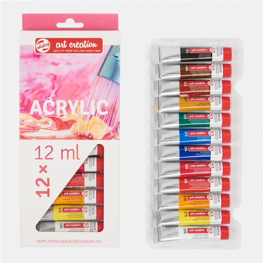 PEINTURE ACRYLIC 12X12ML ART CRATION 9021712M