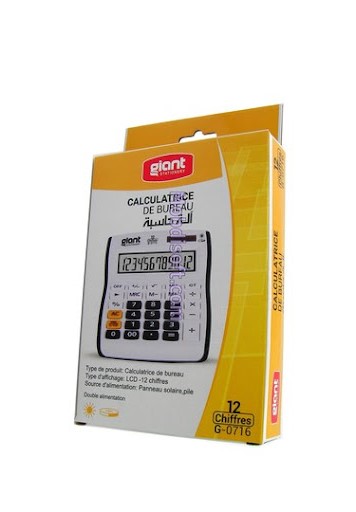 CALCULATRICE DE BUREAU GIANT G-0716