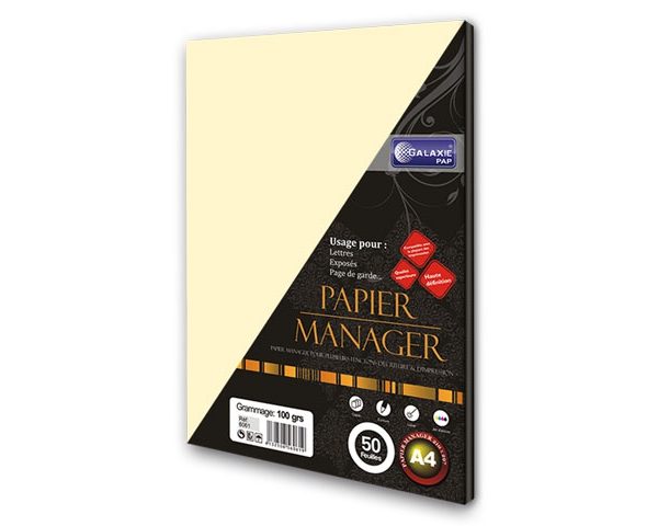 PAPIER MANAGER 120G DORÉ 1 FACE GALAXIE 6891