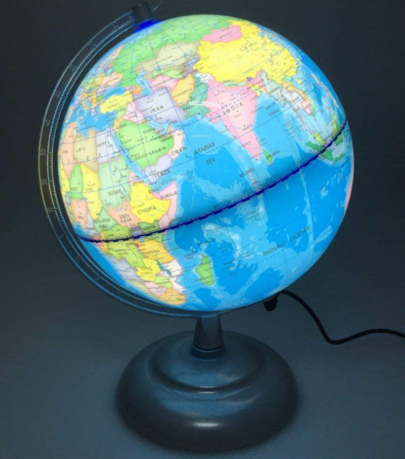 GLOBE TERRESTRE 20CM  LUMINEAUX GOLDEN