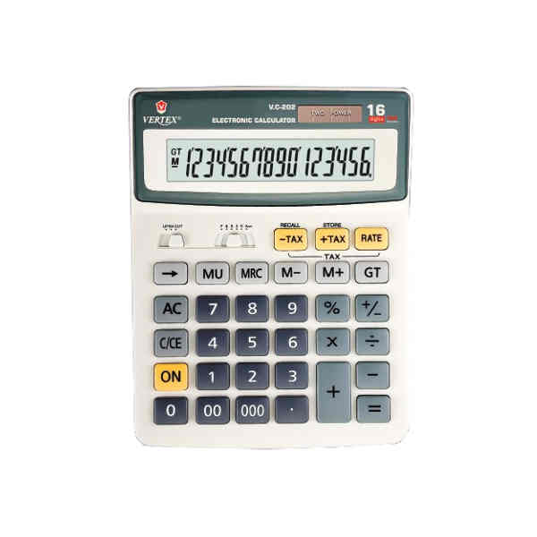 CALCULATRICE DE BUREAU 16 CHIFFRES VERTEX V.C.202