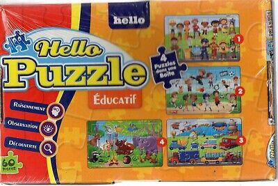 PUZZLE BOITE 4 PHOTOS 60PCS HELLO HL1003