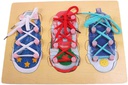 JOUET EN BOIS POUR APPRENDRE A NOUER DES LACETS DE CHAUSSURES 3 A 6 ANS