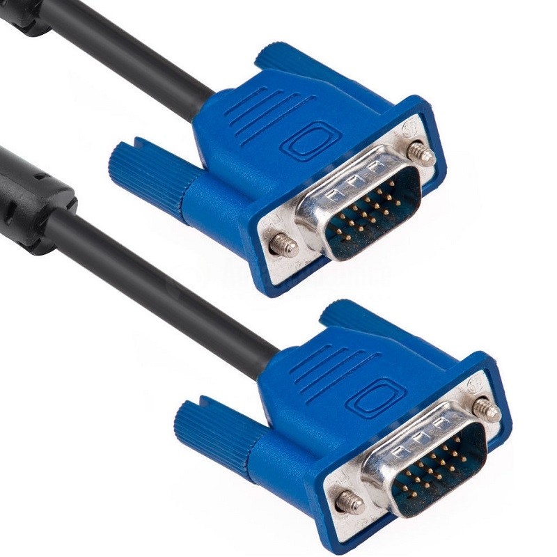 CABLE VGA 5M ROND BLEU