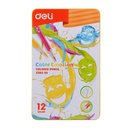 CRAYON DE COULEUR DELI 12/18 BOITE METALLIQUE C002 05