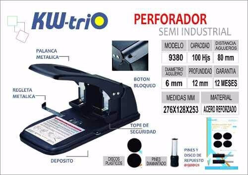 PERFORATEUR 2 TROUS 100 FEUILLES KW-trio 9380