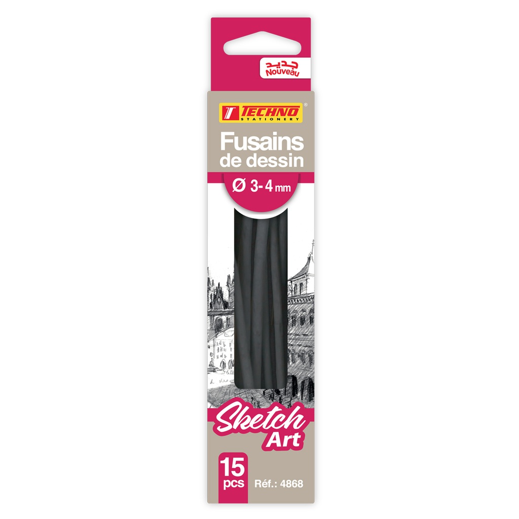 FUSAIN DE DESSIN 3-4MM 15PCS TECHNO 4868 (copie)