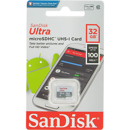 CARTE MEMOIRE MICRO SD 32GB 100MB/S SANDISK