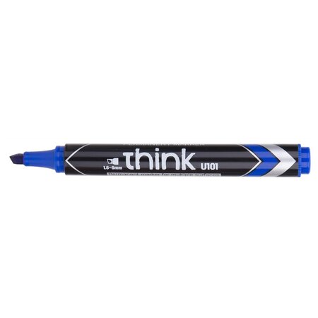 MARQUEUR PERMANANT BLUE TETE BISEAUTEE 1.5-5mm THINK DELI U101 20