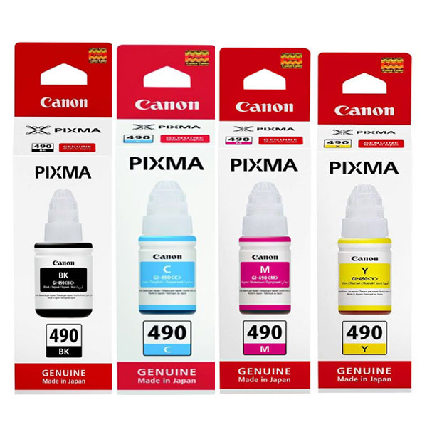 PACK ENCRE EN BOUTEILLE CANON PIXMA G2410 G3410 GI-490 ORIGINAL