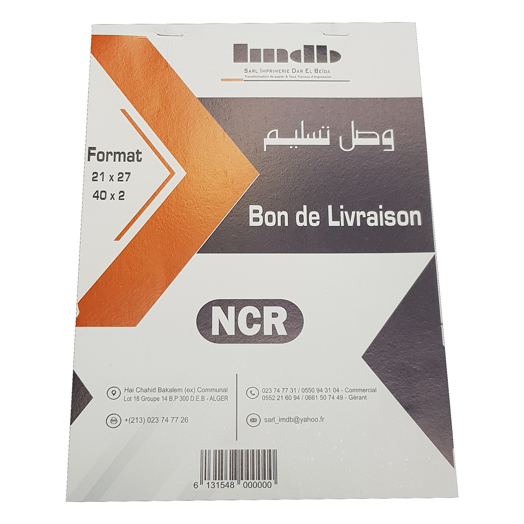 BON DE LIVRAISON A4 NCR 40*2 IMDB