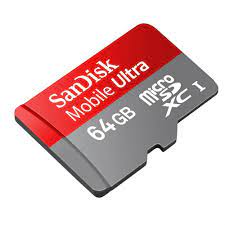 CART MEMOIRE SANDISK MICRO SD 64GB