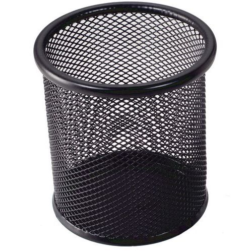 POT A CRAYON ROND METAL NOIR