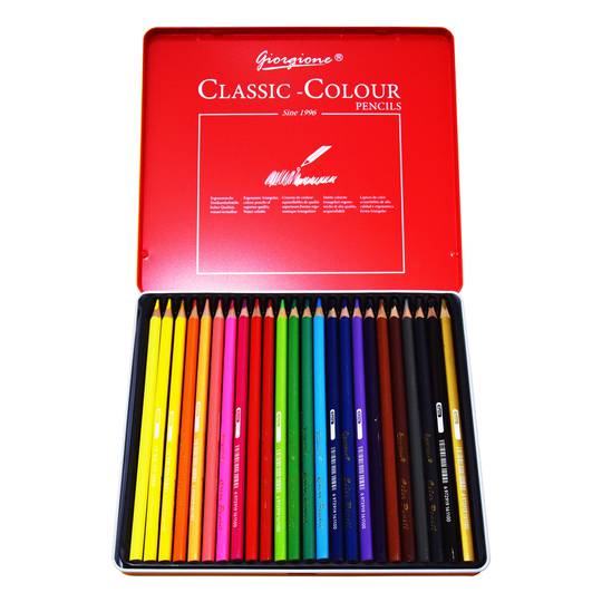 CRAYONS DE COULEUR GIORGIONE DE 24 METAL