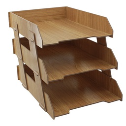 [COCOVEBO3ETVR407] - CORBEILLES A COURRIER VERSAL EN BOIS 3 ETAGE