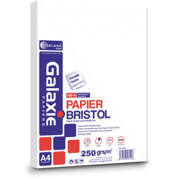 Papier bristol uni blanc A4 160g - GALAXIE PAP