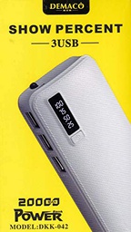 [POBADE20000MAH] - POWER BANK DEMACO 2000;AH AVEC LAMPE ET AFFICHEUR