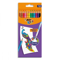 Crayons Couleurs 12 Pcs Trino Pastel Techno 5845