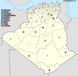 [CAADAL] - CARTE ADMINISTRATIVE ALGERIE