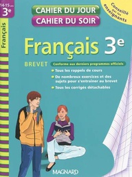 [CAJOSOFR3E] - CAHIER DU JOUR CAHIER DU SOIR FRANCAIS 3E CYCLE 4 (14-15Ans)