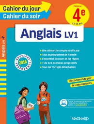 [CAJOSOANLV14E] - CAHIER DU JOUR CAHIER DU SOIR ANGLAIS LV1 3E CYCLE 4 (14-15Ans) (copie)