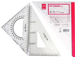 [KITRDE6430] - KIT DE TRACAGE DELI 2 EQUERRES (28cm 60°) + (19cm 45° AVEC RAPORTEUR) 6430