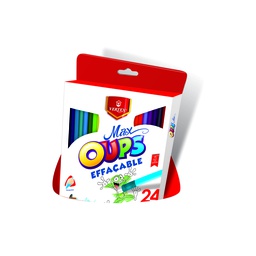 [CRCO24EFVEVS-0462] - Crayon de Couleur Max Oups Effaçable Triangulaire 24 Crayons Vertex VS-0462